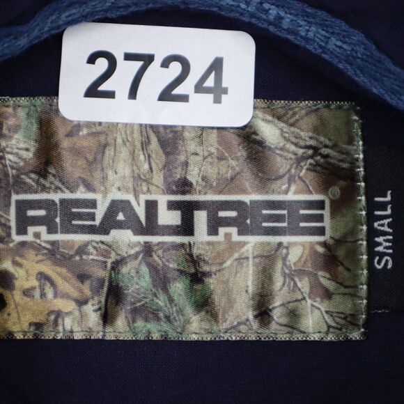 Real Tree Shirt Mens Small Blue Plaid Black Pearl Snap Button Up Dress Western - Picture 2 of 16